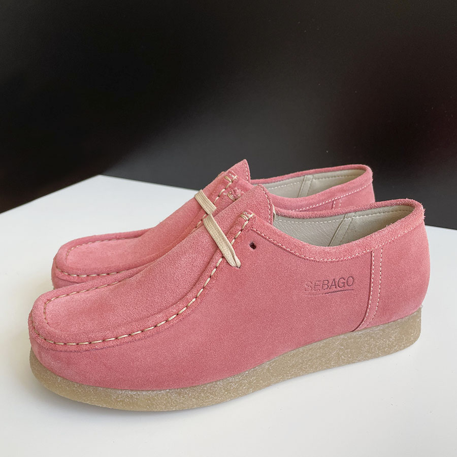  ŽENSKA PLITKA CIPELA SEBAGO U PASTELNO ROZE VELURU