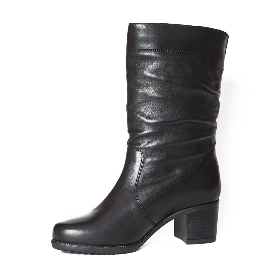 Udobna ženska poluduboka čizma od prirodne kože